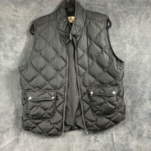 Woolrich Medium Down Filled Puffer Quilted Zip Black sleeveless Vest XXL